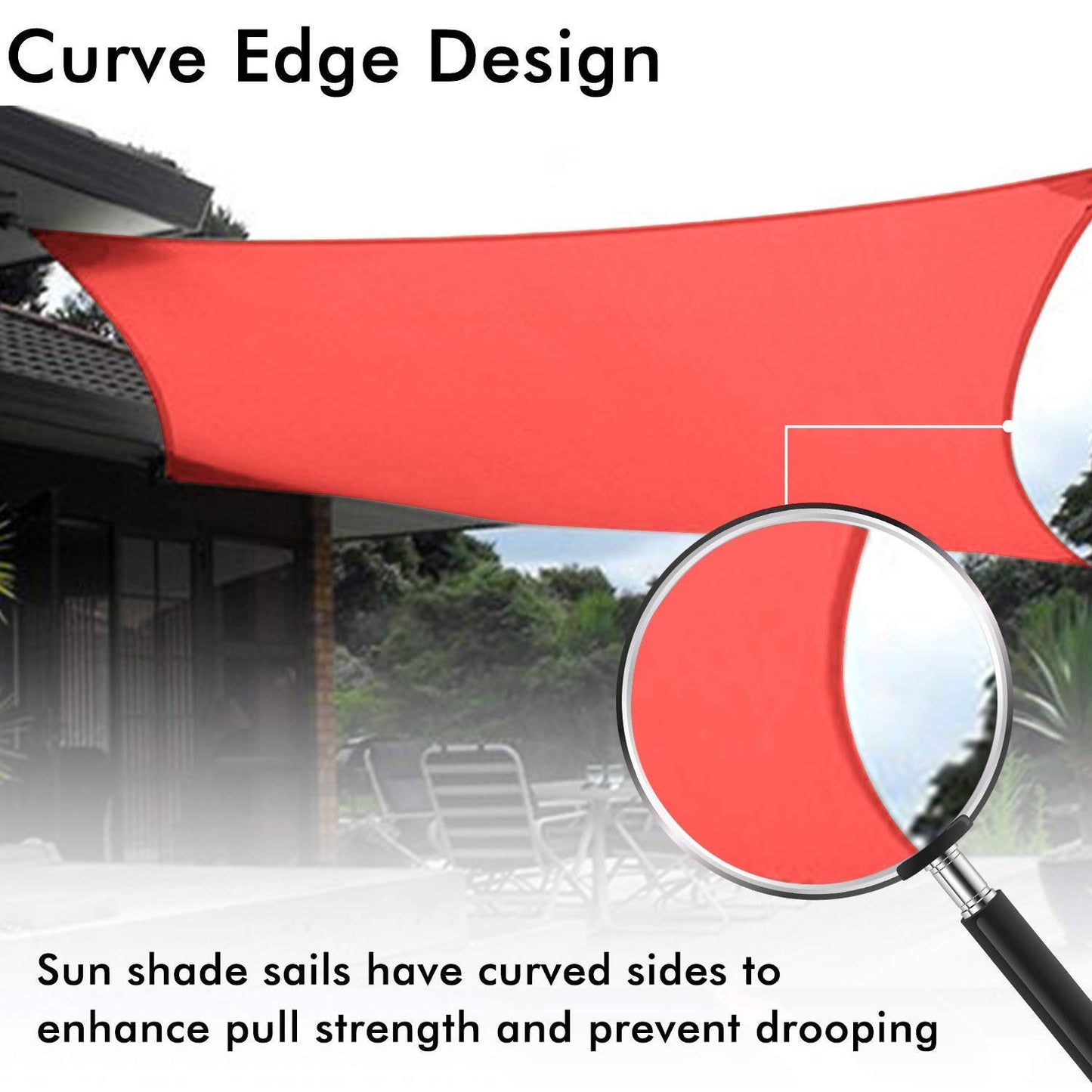 10x10 ft Sunshade Sail Garden Canopy UV Protective Waterproof Shade Sail - Multiple Colors