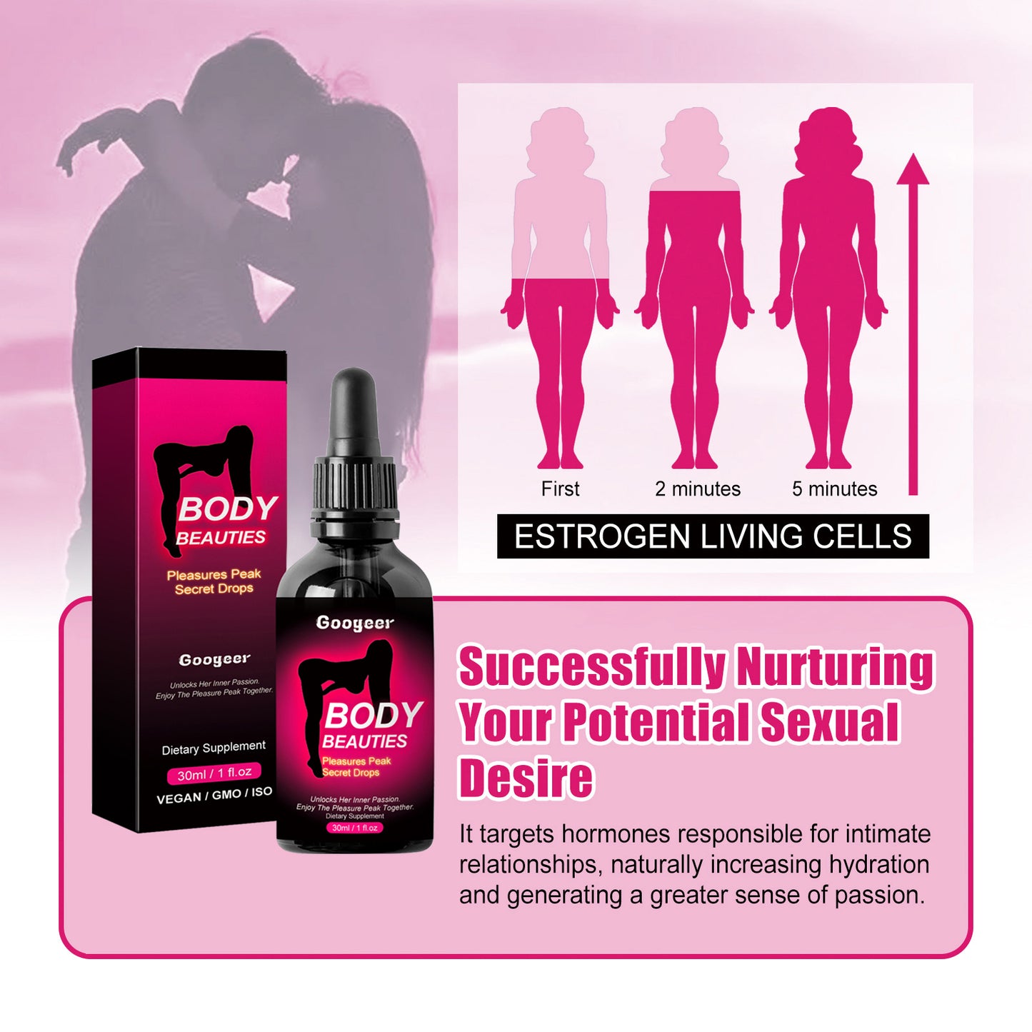 Maca Root & Tribulus Extract Support Drops for Women - 30ml Intimate Formula