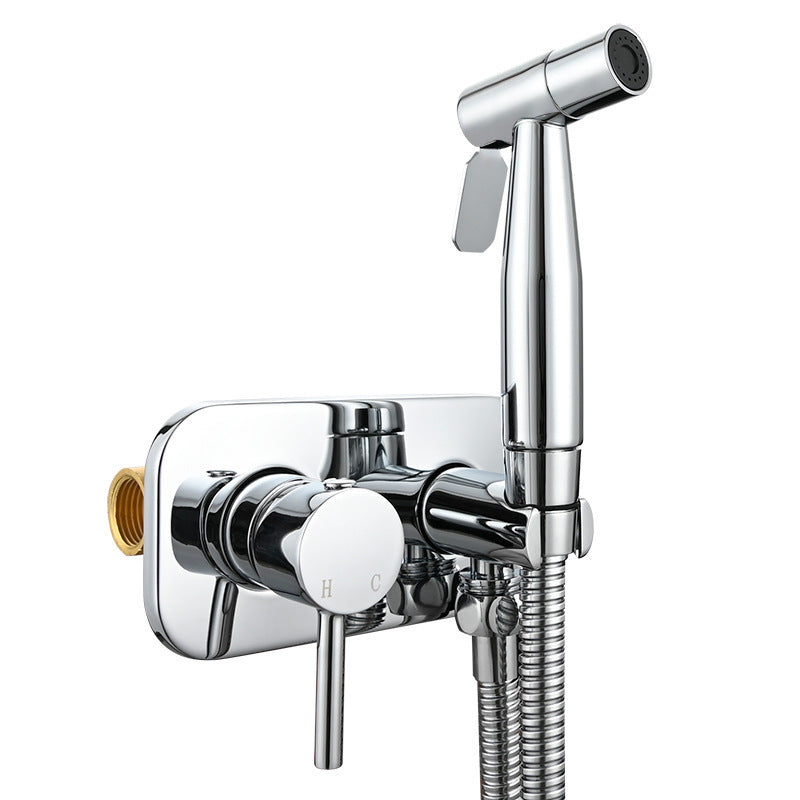 Shower Toilet Spray Gun Set with Switch and Socket - Small Nozzle Home Bathroom Fixture