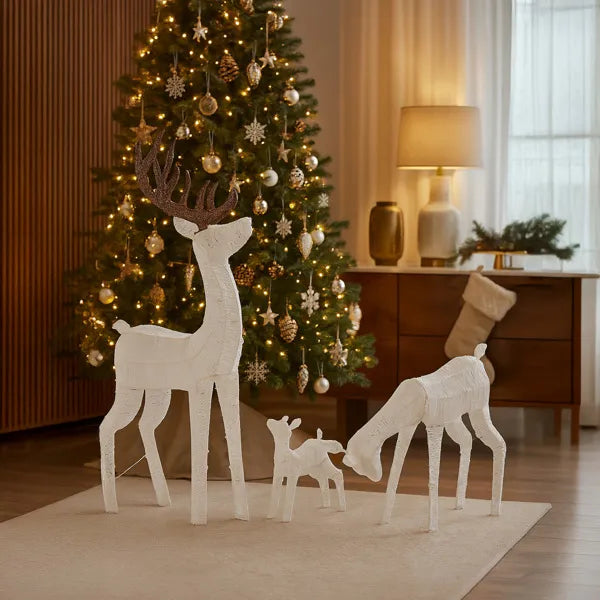 Lighted Christmas Reindeer Family Set - 3 Outdoor Decorations