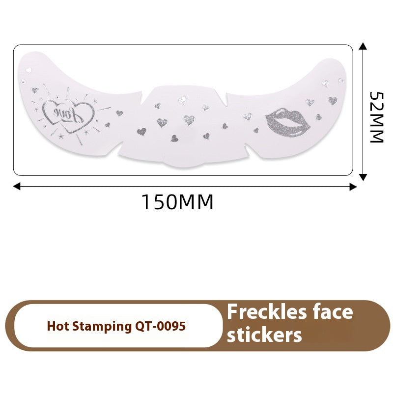 Freckle Tattoo Stickers Gold and Silver - Facial Skin Decor, 150x52mm, 1 or 6 Pcs
