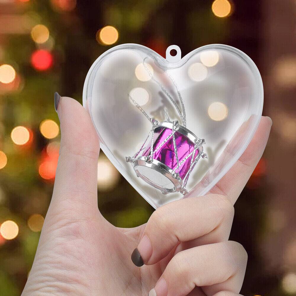 5PC Transparent Christmas Tree Baubles - DIY Ornament Decorations