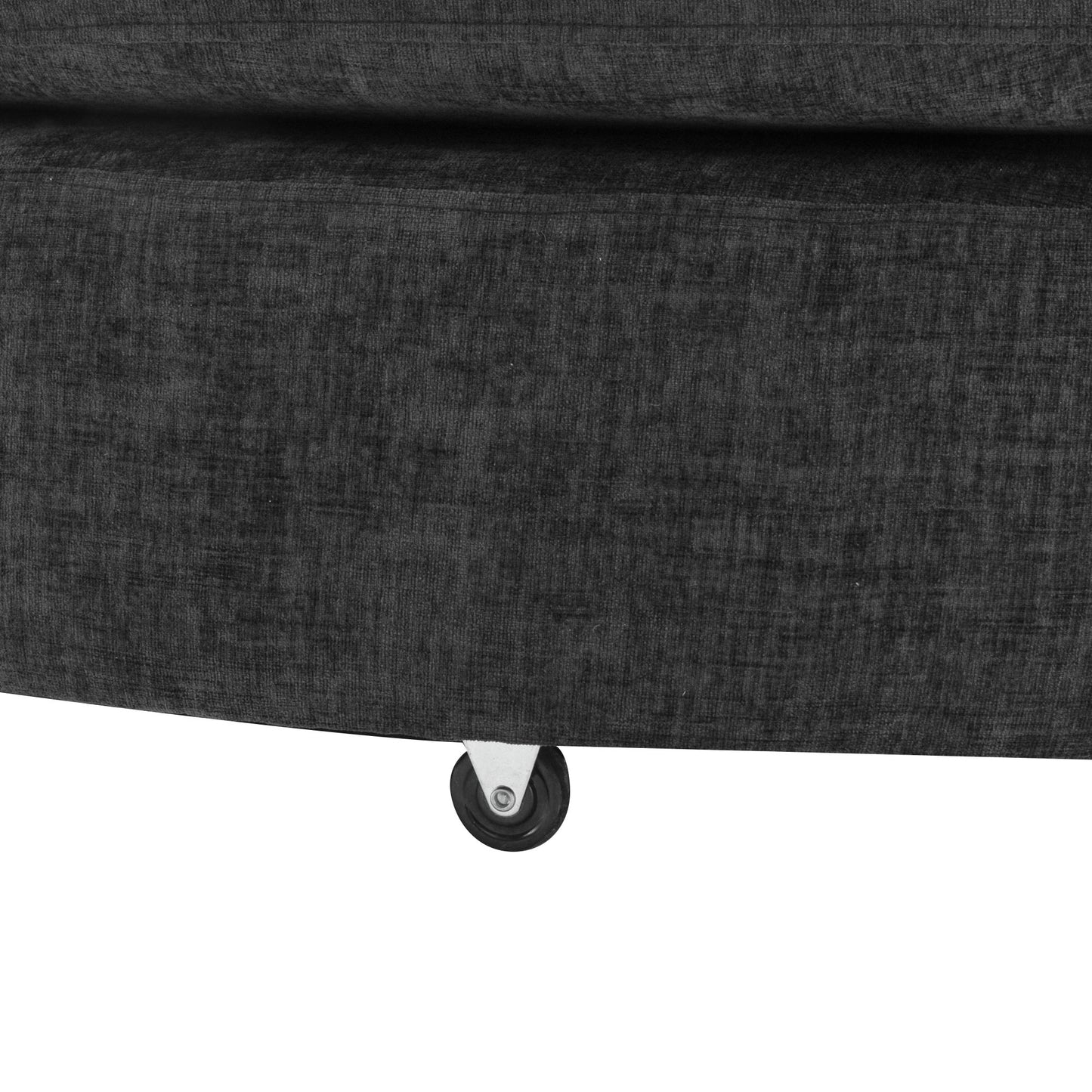 360° Swivel Accent Barrel Chair with Storage Ottoman & 4 Pillows - Gray