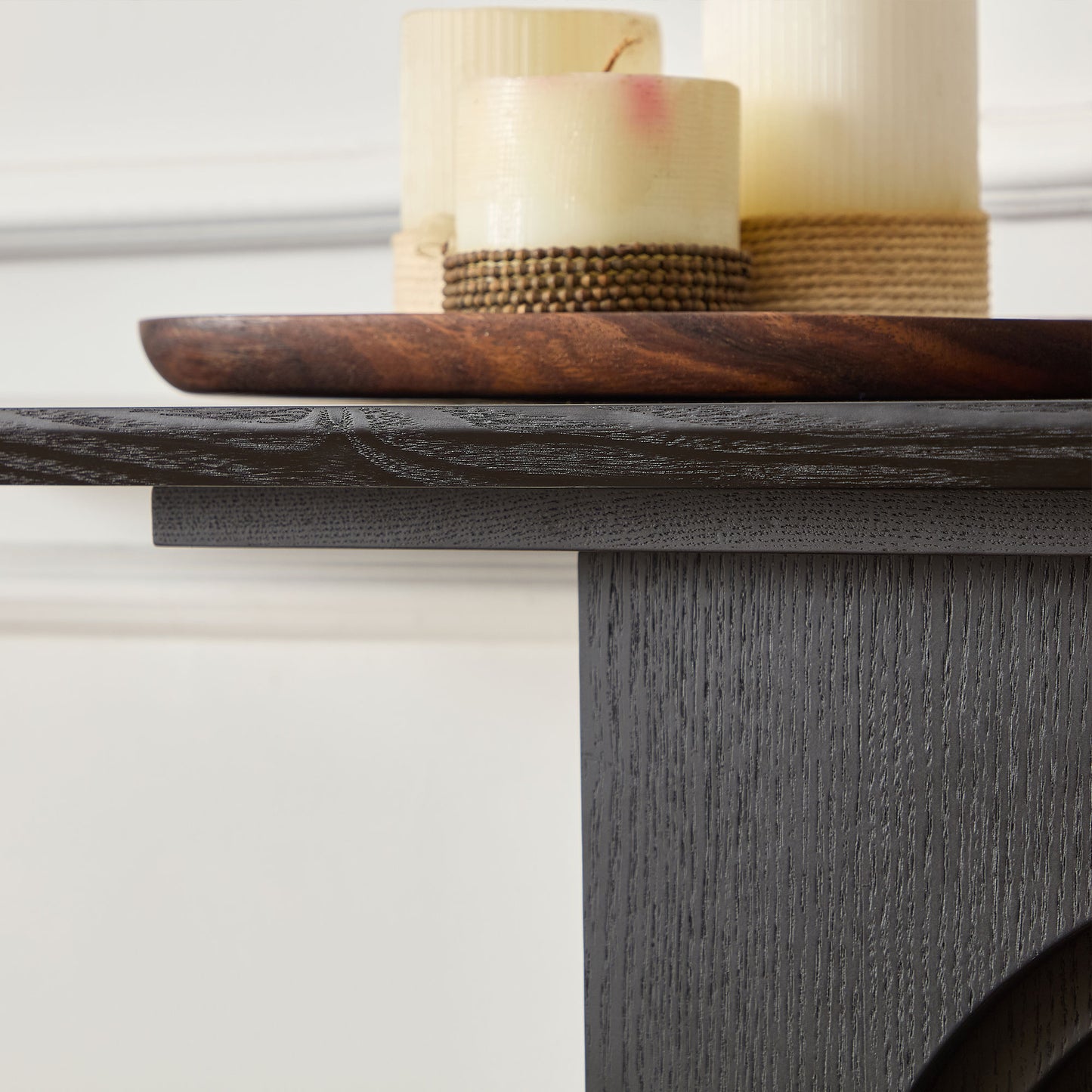 Modern Black Console Table with Unique Loopback Design - 47.24 Inch