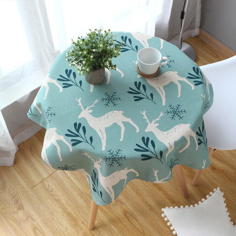 Modern Cotton Linen Tablecloth for Dining Room - Multiple Sizes & Designs