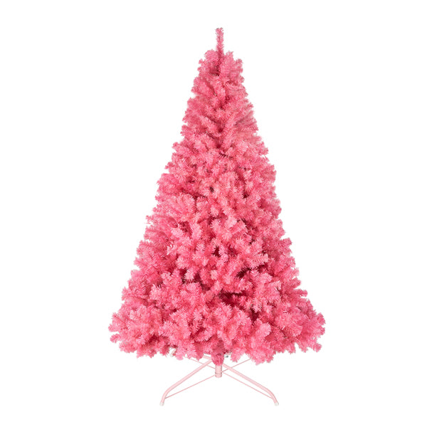 6ft Pink PVC Christmas Tree - Lush Holiday Decoration