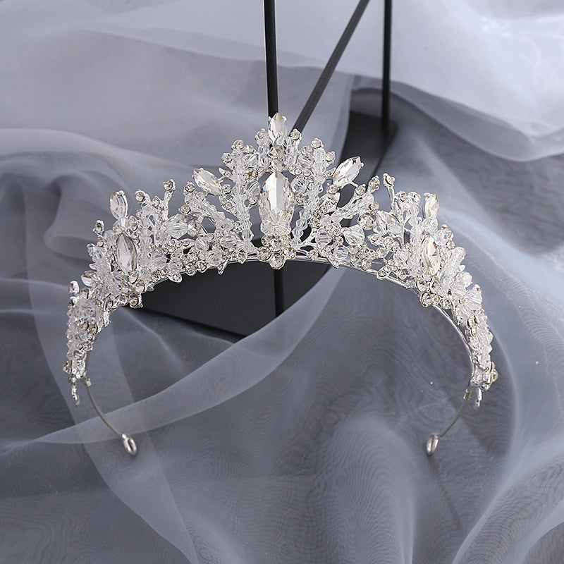 Bridal Crown Tiara - Alloy Hand-Beaded Crystal