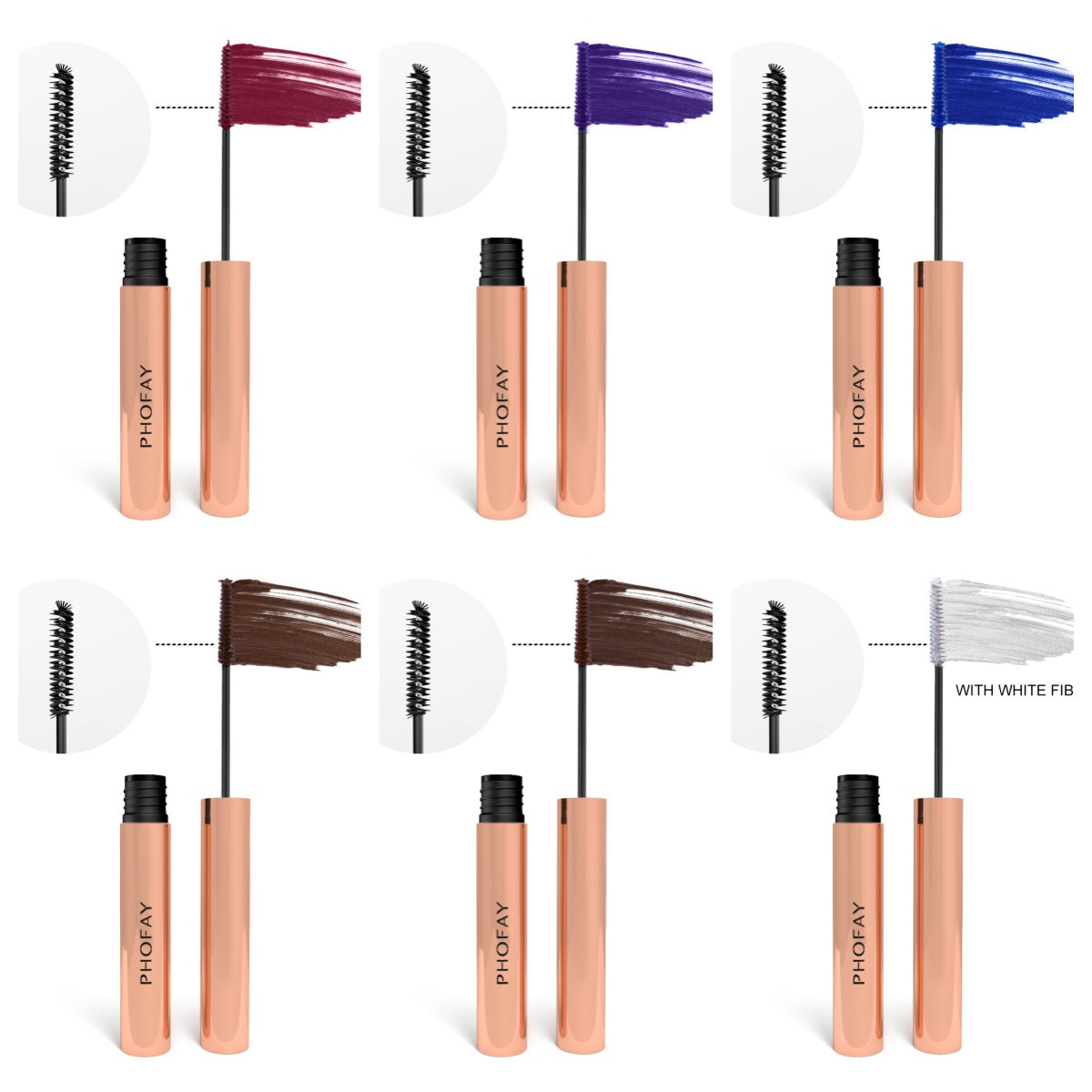 Waterproof Colorful Mascara - Lengthening and Volumizing Lash Makeup