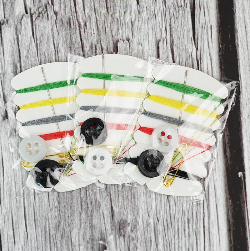 Portable Mini Sewing Kit with Colorful Thread, Household Craft Supplies