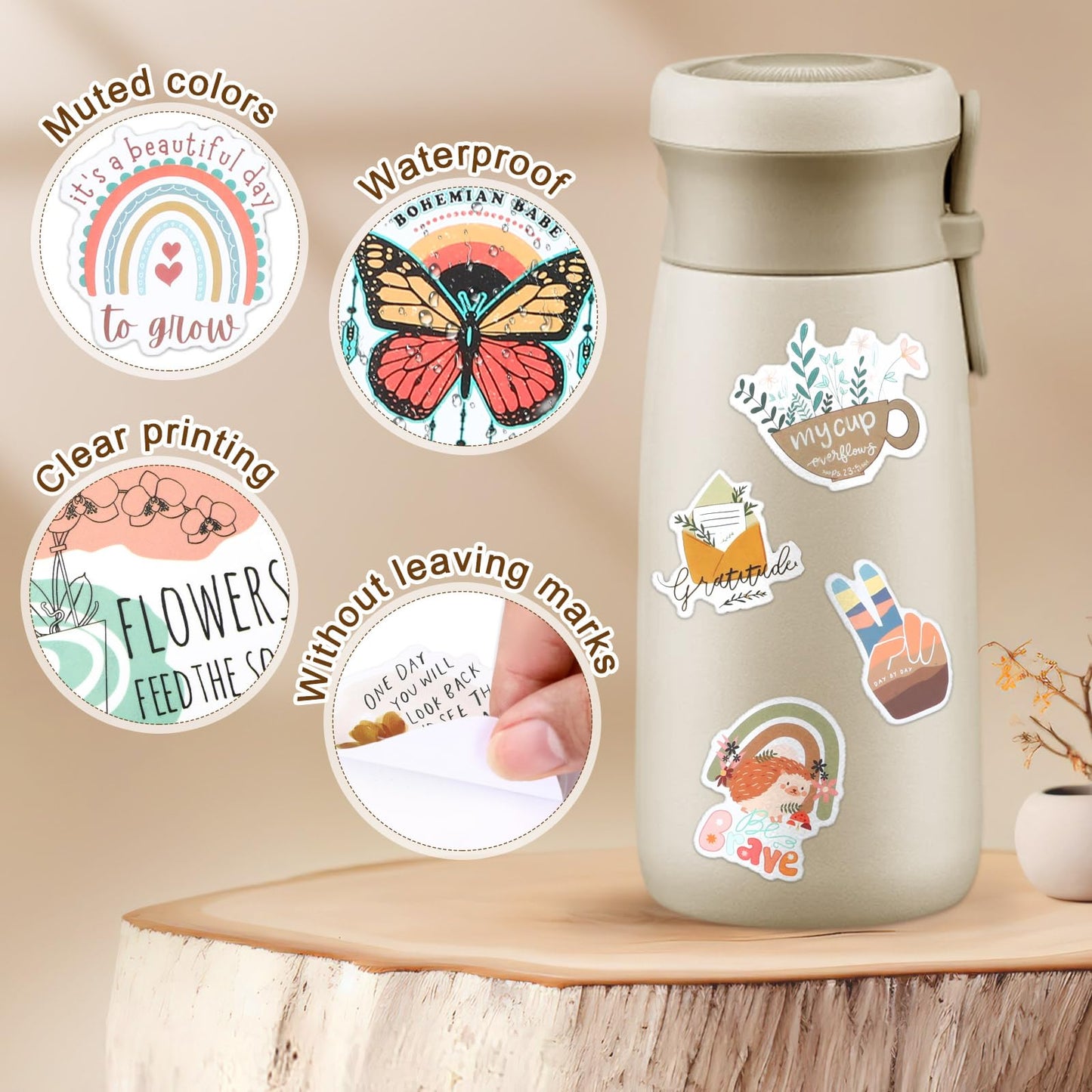 Inspirational Bible Verse Stickers - 100 Unique Boho Designs