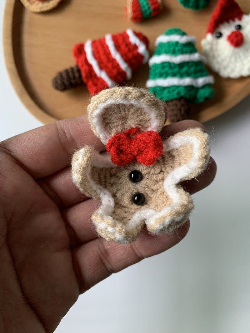 Wool Crocheted Christmas Hair Accessories - Holiday Hairbands & Pins