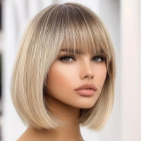 Fashionable Long Straight Wig with Wispy Bangs - Multiple Colors for Women