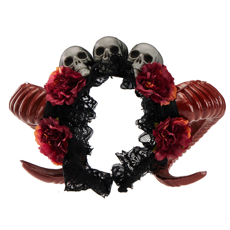 Lace Rose Headband - Black