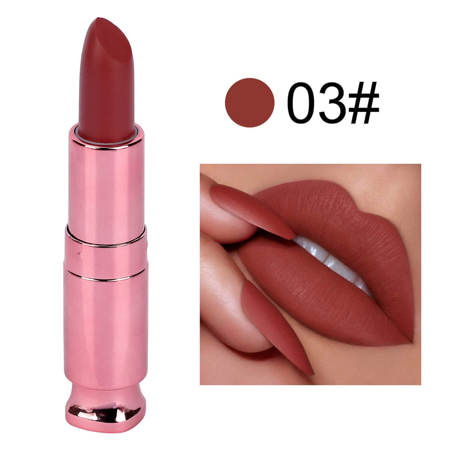 Long Lasting Matte Lipstick No Stain Easy to Color Lip Balm for Lips