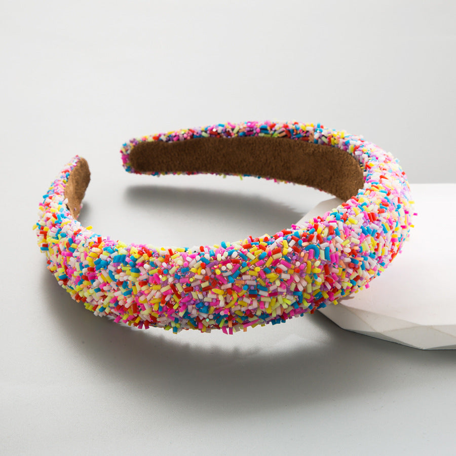 Sponge Wide-Brimmed Headband for Girls