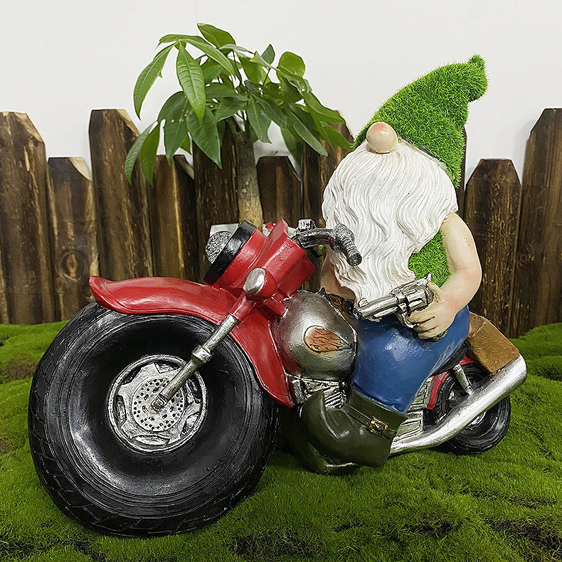 Large Motorcycle Resin Pendant Light - Solar Powered Home Decor