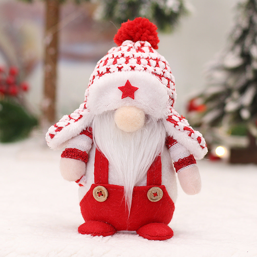 Christmas Couple Ushanka Doll Decoration - Faceless Holiday Figurines