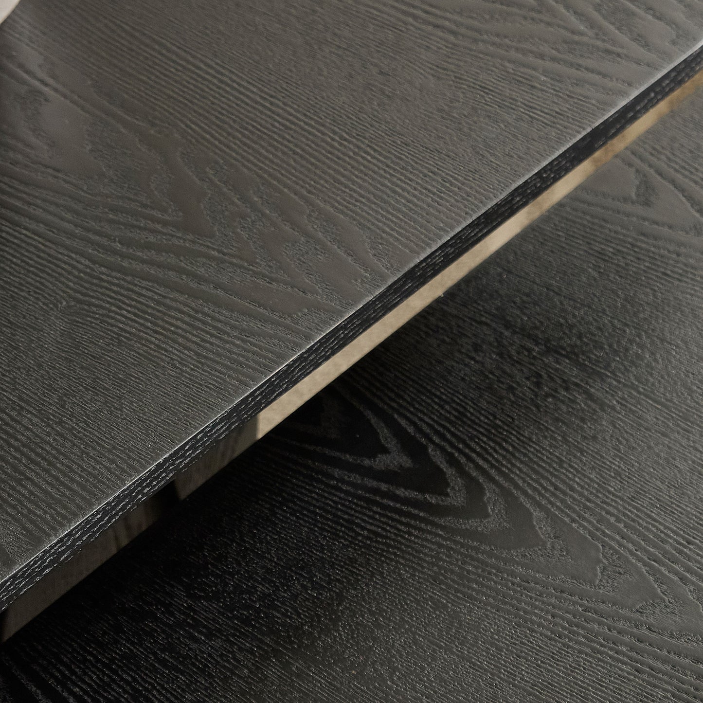 Nesting Square Coffee Table Set - Black, Mid-Century Design