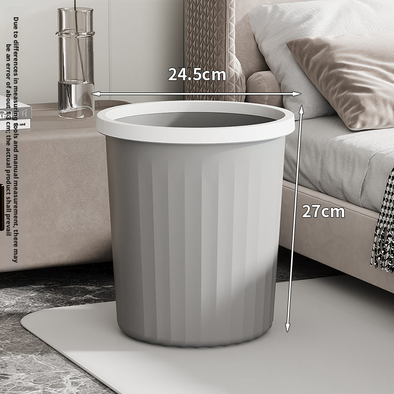 Kitchen Storage Bin - Vertical Pattern Crimp, Cream Color, 24.5 x 27cm