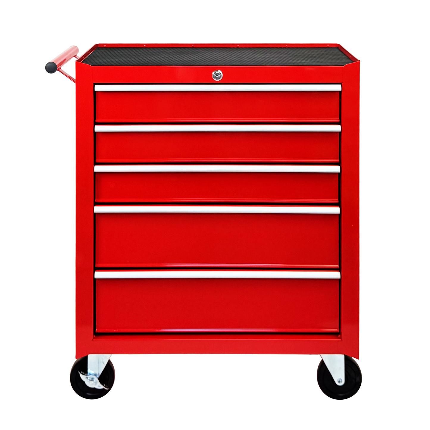 5-Drawer Rolling Tool Chest with Lock & Key - Red