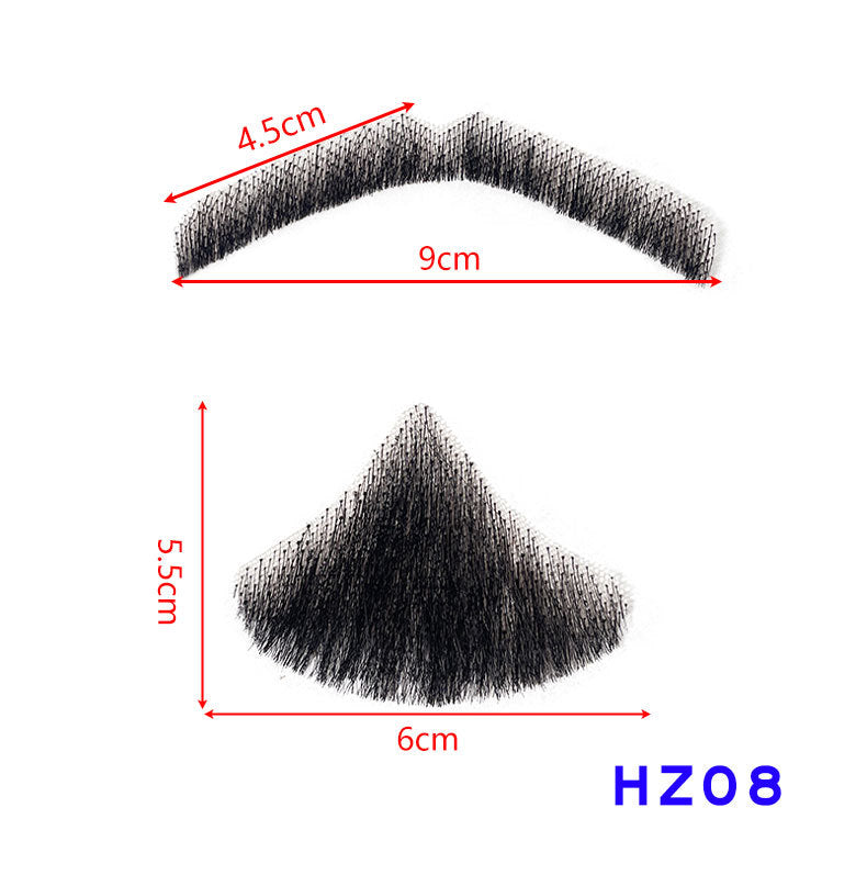 Hand-Woven Fake Beard & Eyebrow Makeup Props for Film & TV