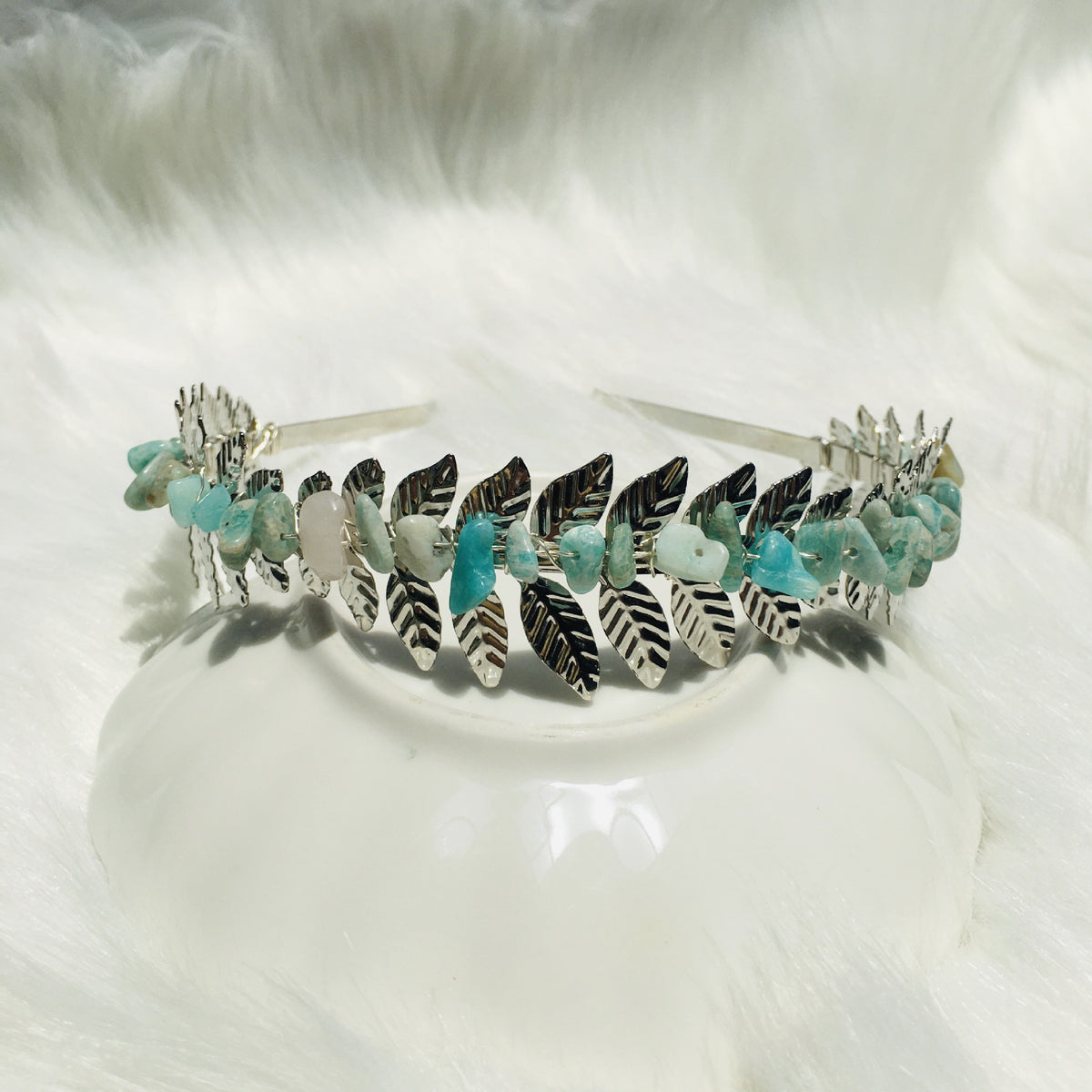Natural Crystal Hairpin - Handmade Geometric Style