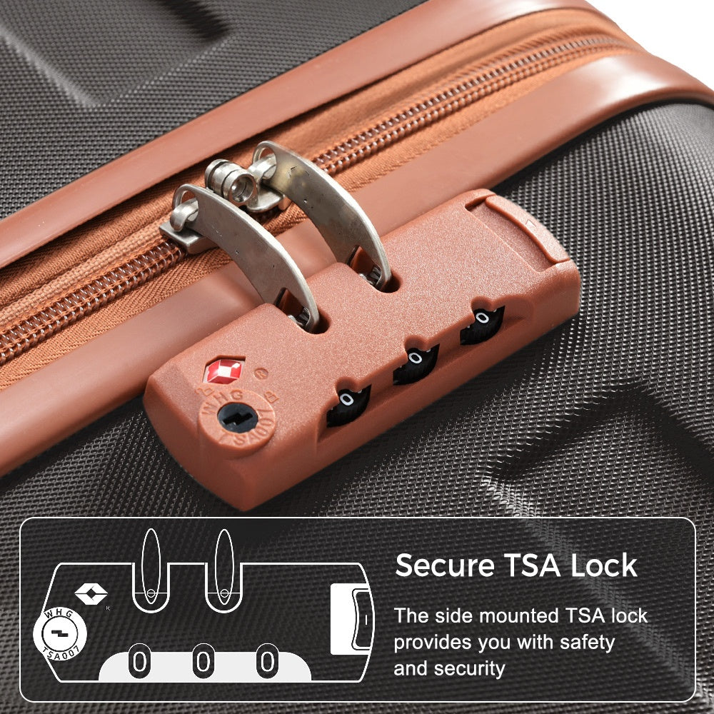 3-Piece Luggage Set - 24in Checked Suitcase, Travel Duffel & Toiletry Bag