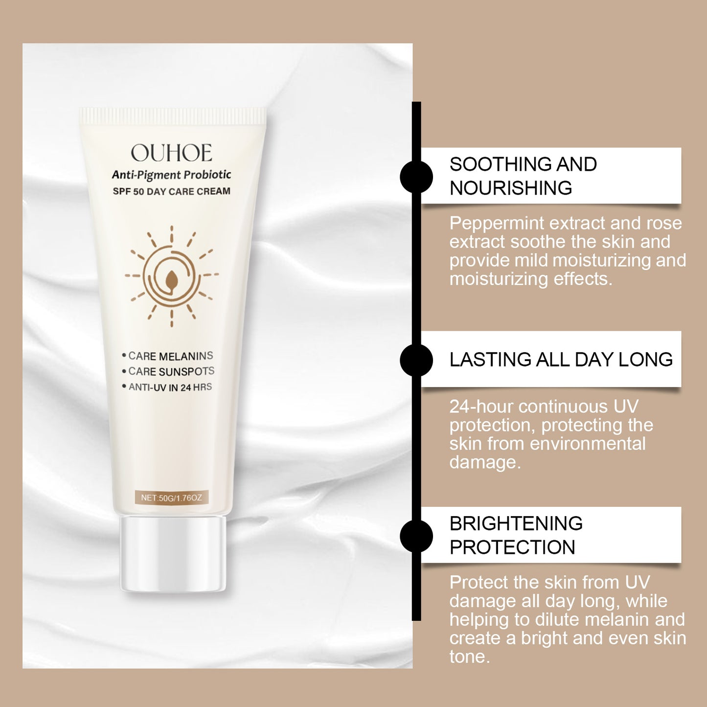 Protective Moisturizing Face Cream - Brightening Skin Care Lotion