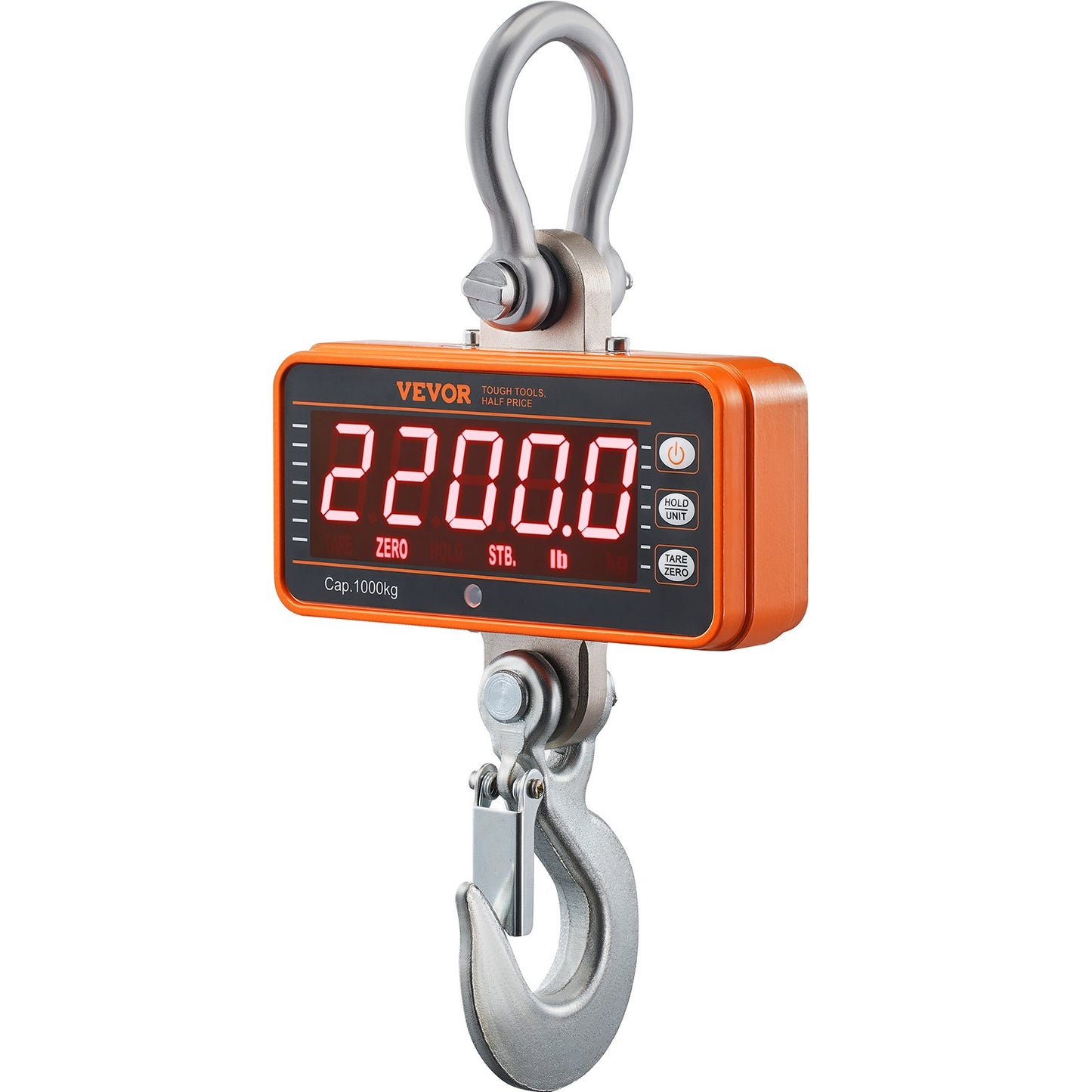 Heavy Duty Digital Crane Scale 2200 Lb/1000 Kg with Remote Control - Industrial Hanging Scale