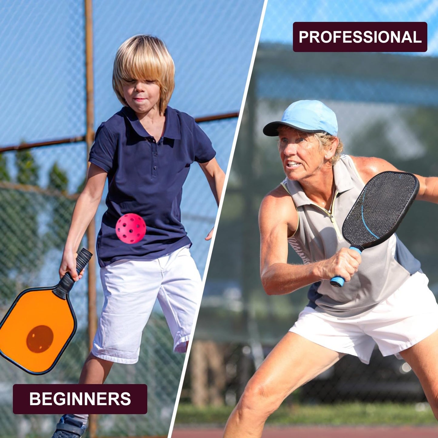 Outdoor Pickleball Balls - 8 Pack, USAPA Approved, 40 Holes