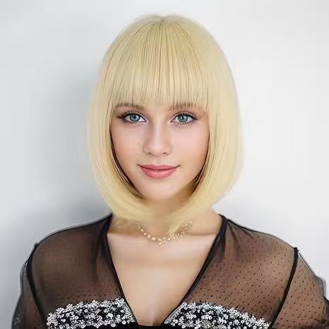 Fashionable Long Straight Wig with Wispy Bangs - Multiple Colors for Women