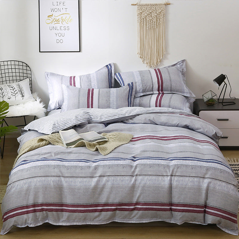 Pure Cotton Bedding Set - Multiple Sizes & Styles, Soft & Comfortable