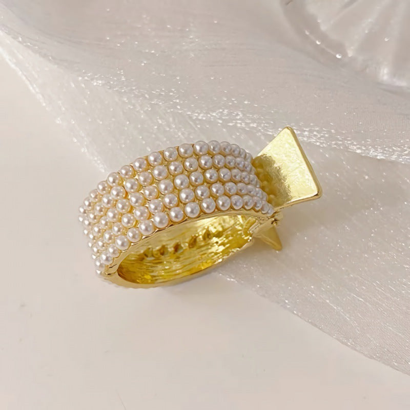 Fashion Rhinestone Hair Clip for Women - Small Anti-sagging Hair Accessory with Cat Ear & Diamond Design
