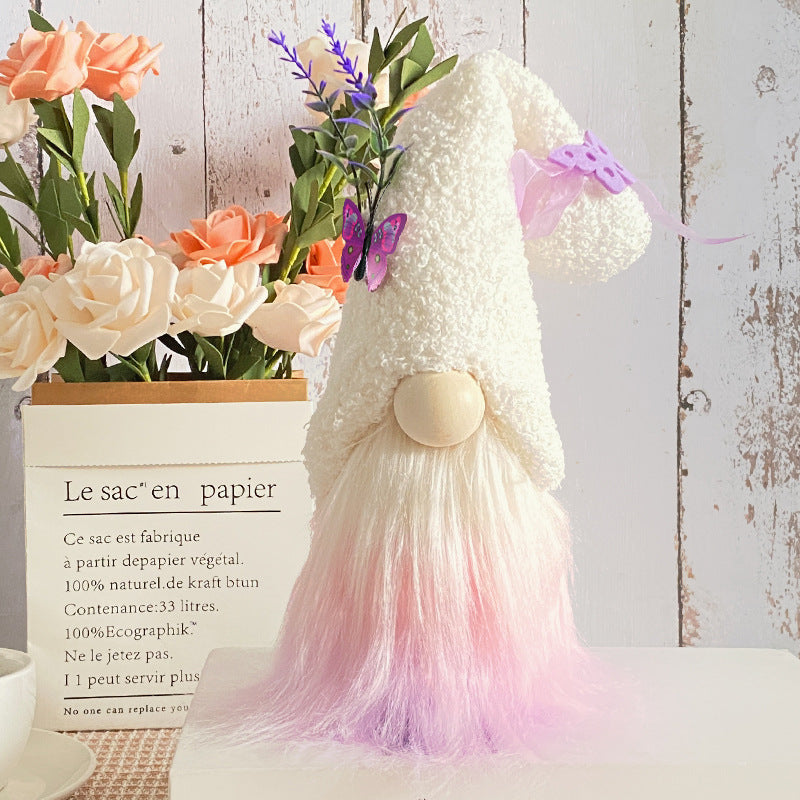 Lavender Plush Doll C1 27 Butterfly Faceless Festival Ornament