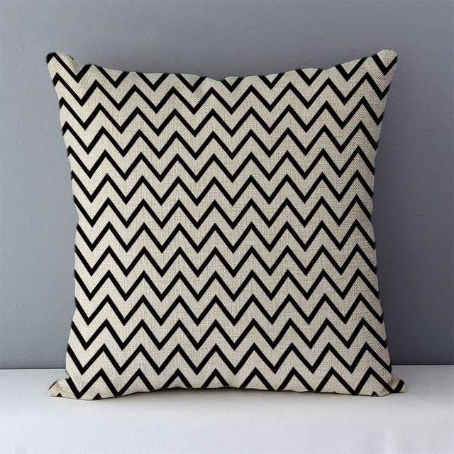 Geometric Abstract Pillow Cover - Modern Linen Cushion Case for Living Room & Bedroom