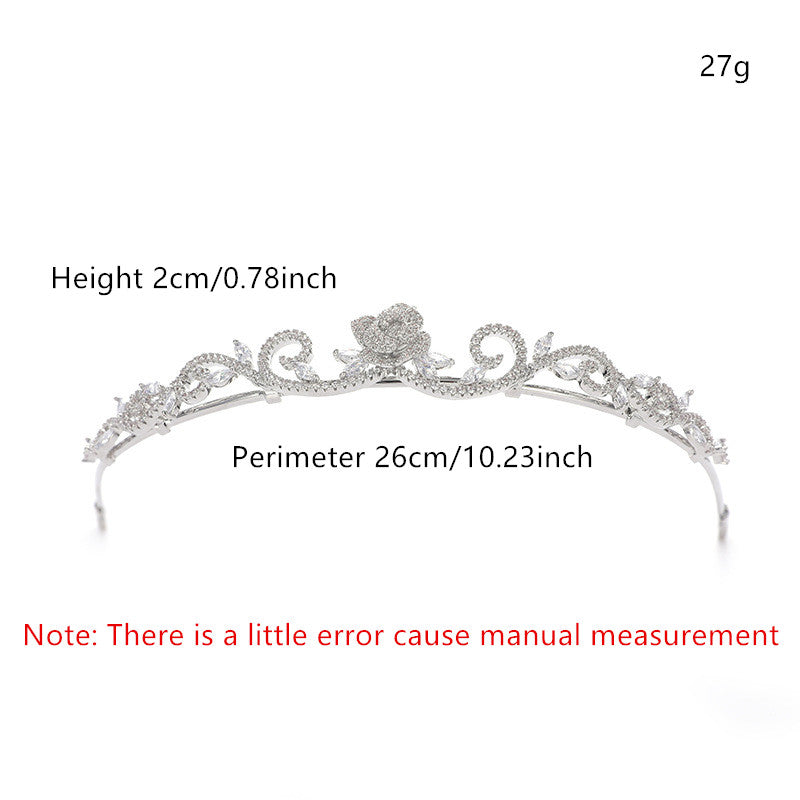 Zircon Crown Hair Accessory - Wedding