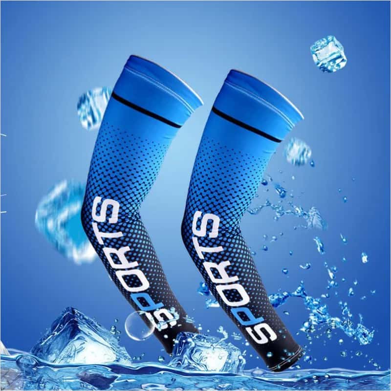 UV Resistant Ice Silk Cooling Sleeves & Face Mask Scarf Set