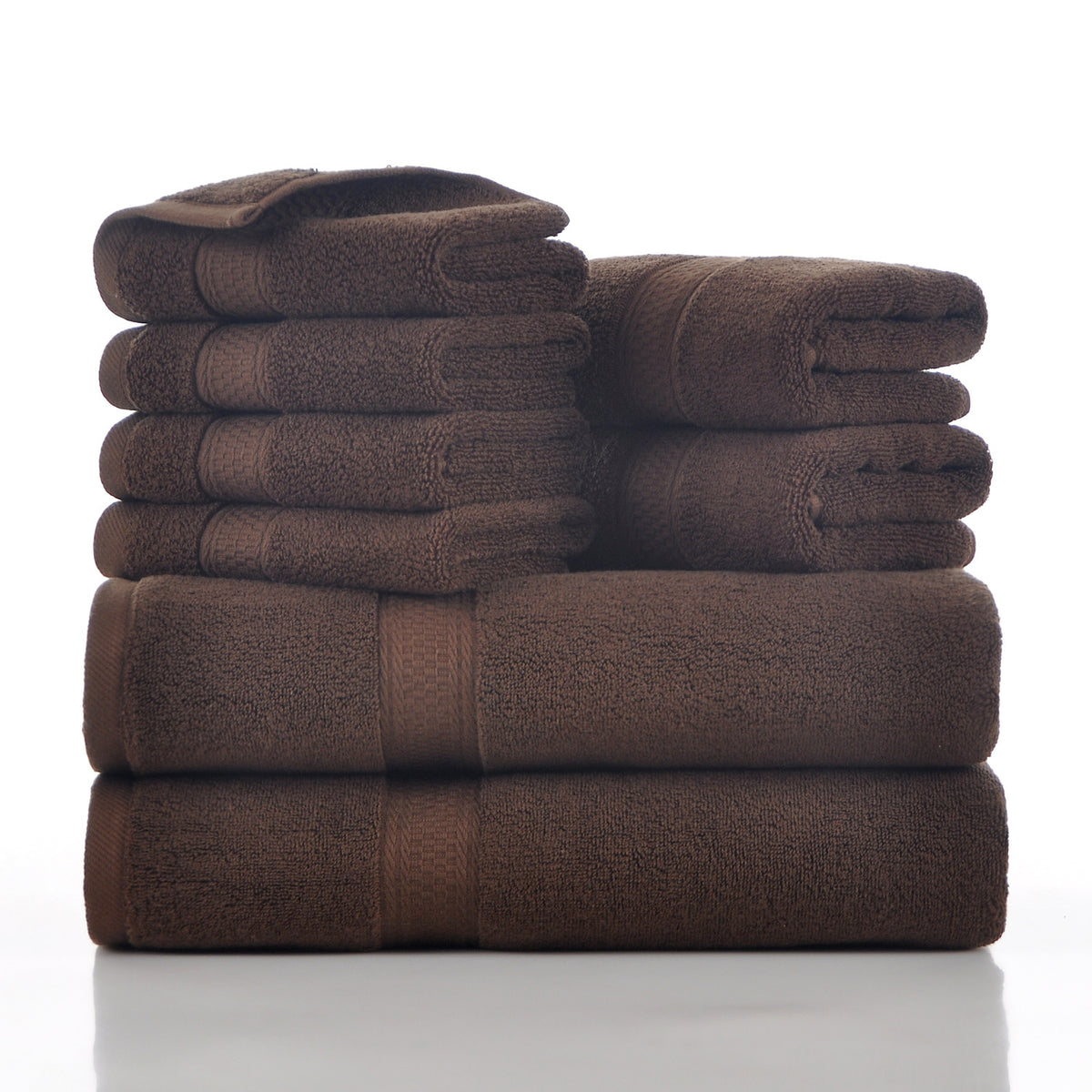 8-Piece Cotton Towel Set - Soft, Absorbent Home Towels in Multiple Colors