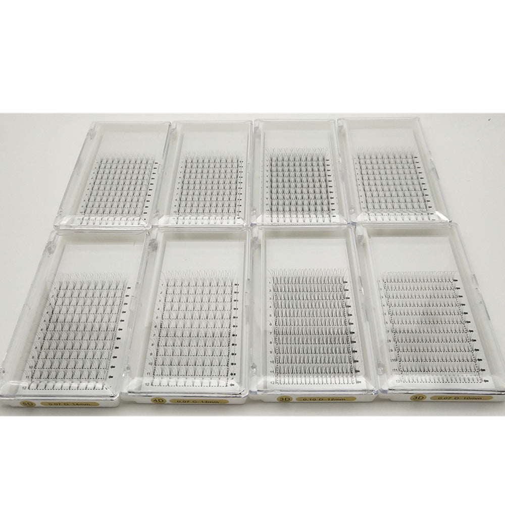 6D Short Stalk Grafted Fluffy False Eyelashes - Natural, Handmade 10mm