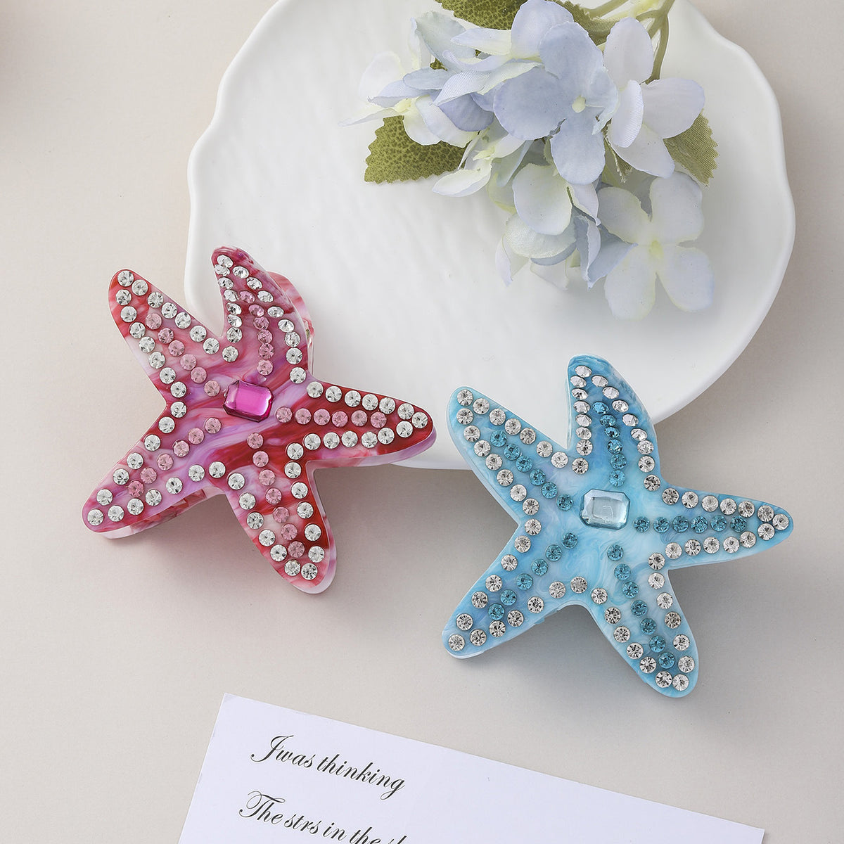 Starfish Diamond Hairpin