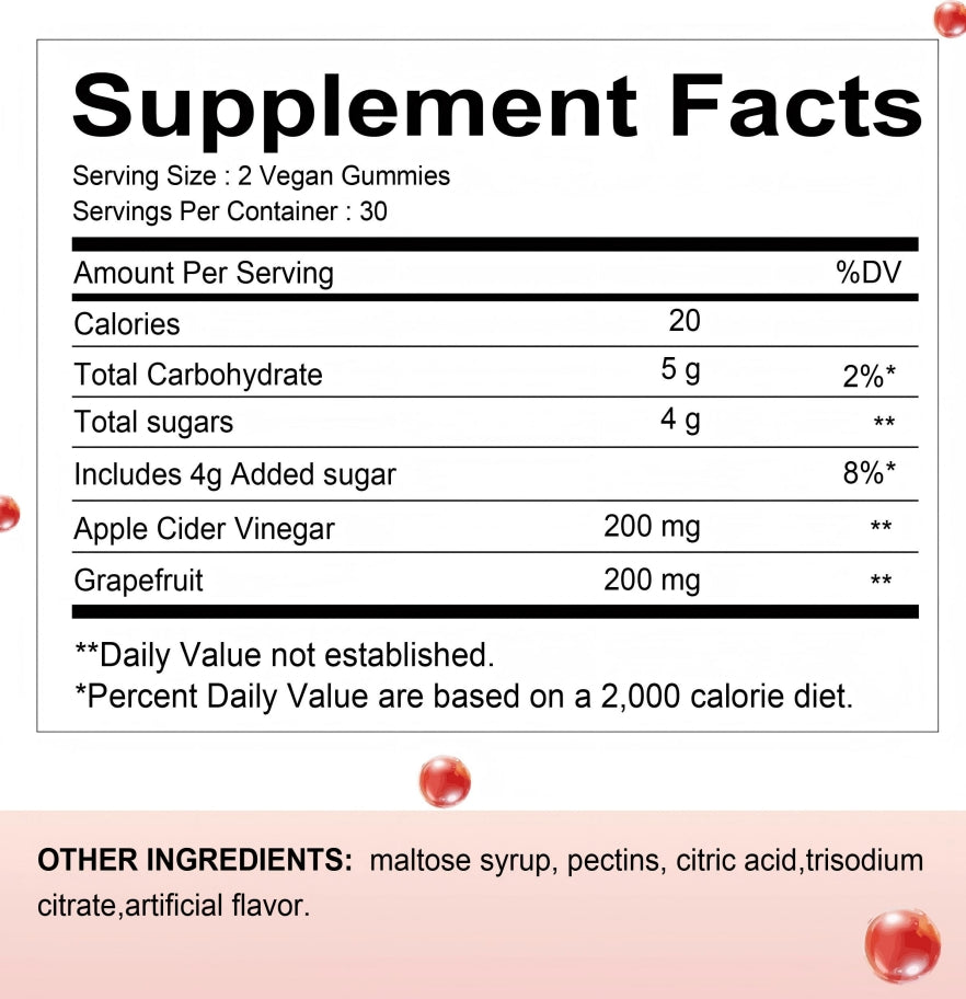 Cider Vinegar Gummies with Grapefruit