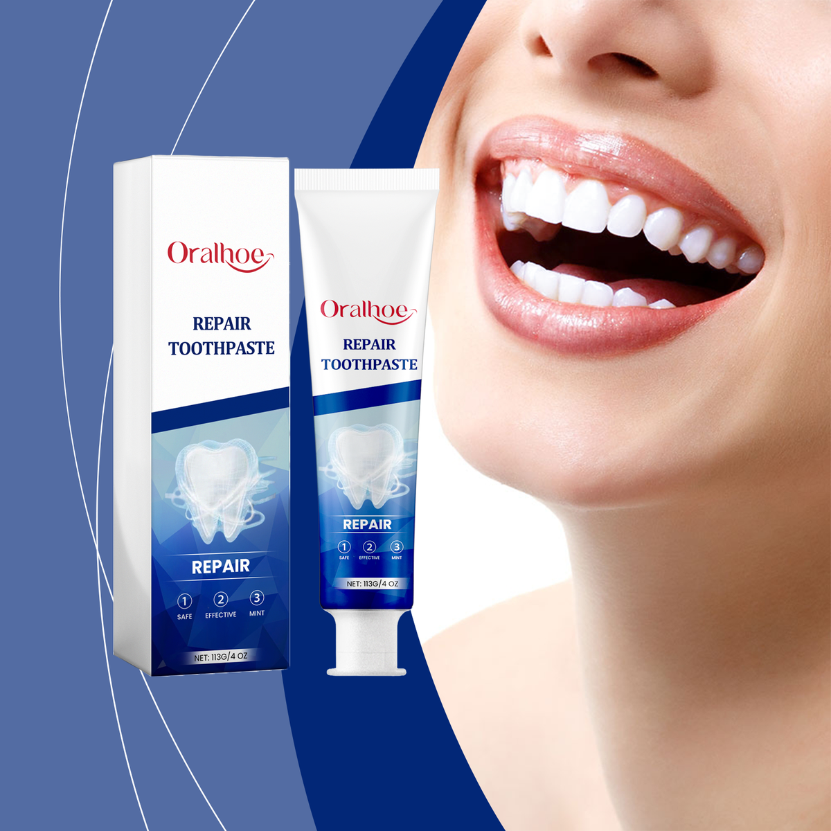 Probiotic Toothpaste with Mint - Fresh Breath & Whitening, 113g