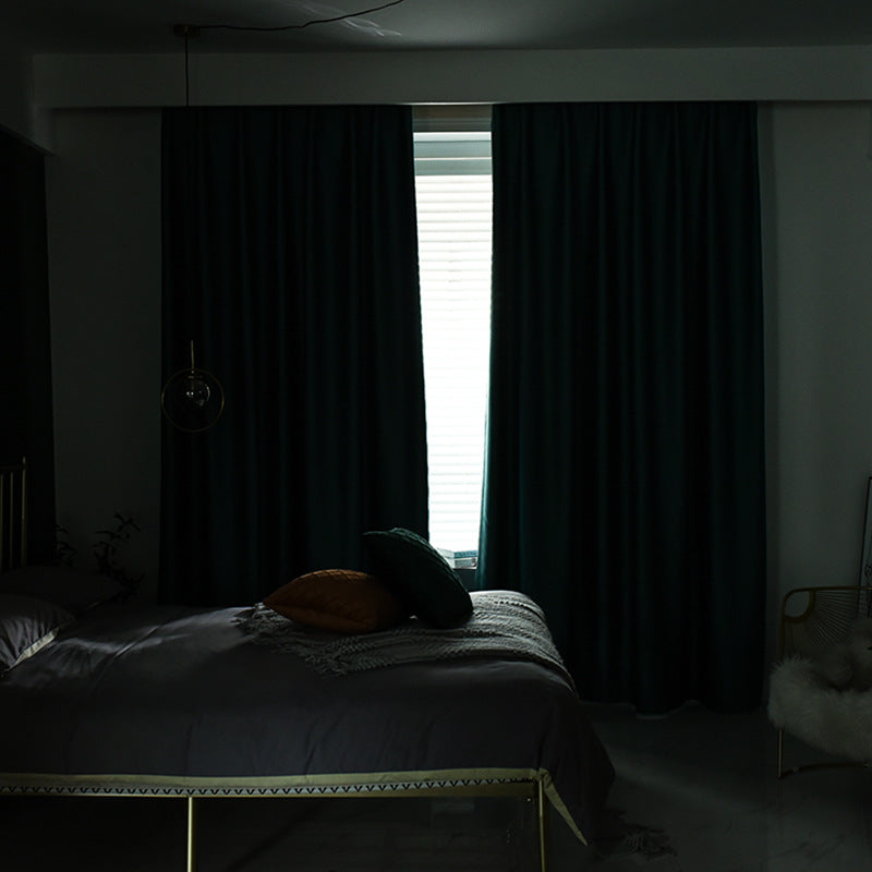 High Shading Linen Curtain with Jacquard Pattern - Double-Sided Home Decor