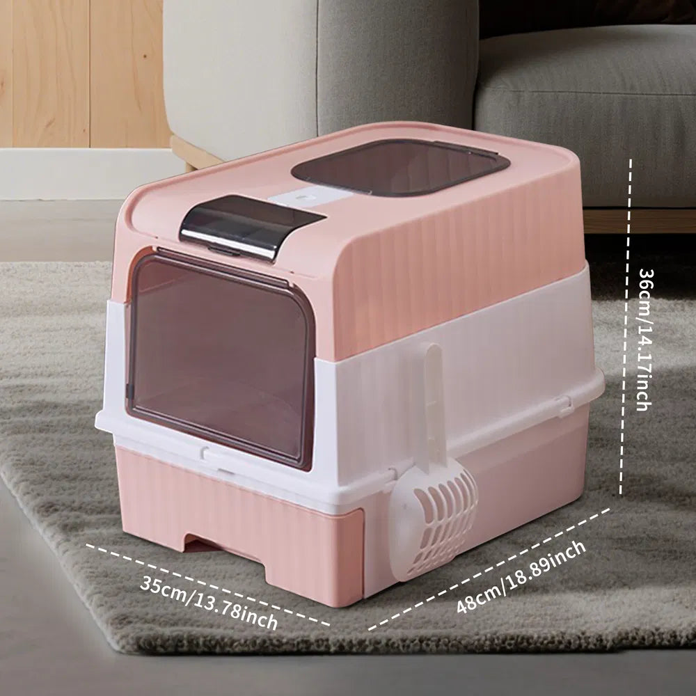 Automatic Cat Litter Box with Hands-Free & Silent Design for Multi-Cat Homes