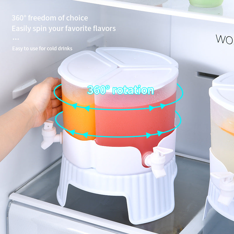Large Capacity Refrigerator Water Dispenser with Faucet - White