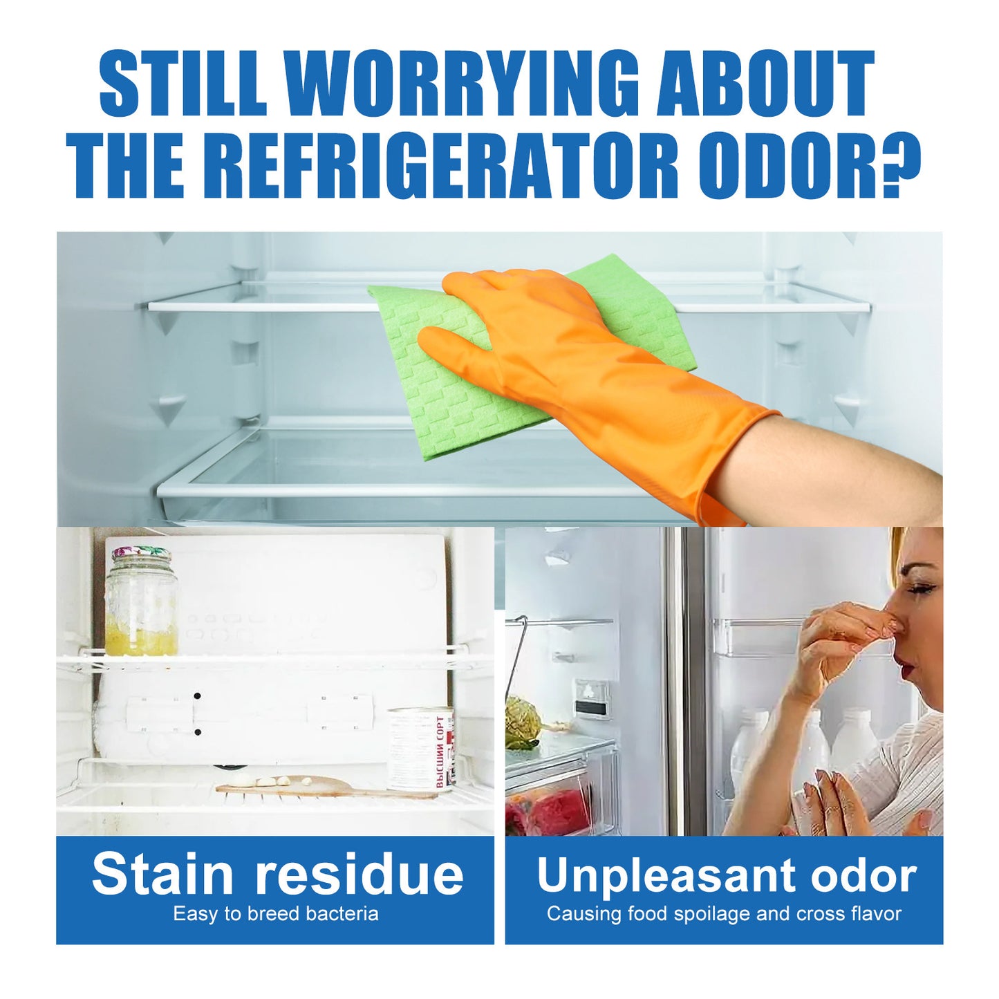 Refrigerator Cleaning Tablets - Deep Clean & Odor Removal, 100G