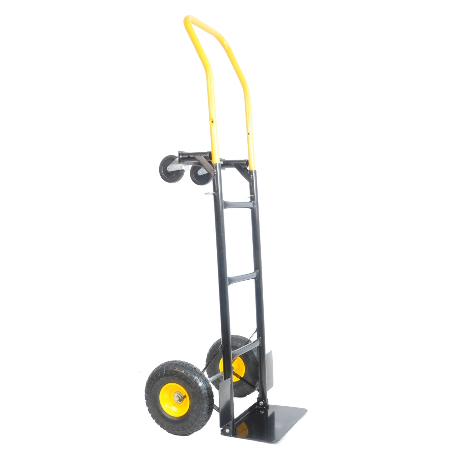 HT1006BK-YL Hand Truck Dual Purpose 2 Wheel Dolly Cart And 4 Push