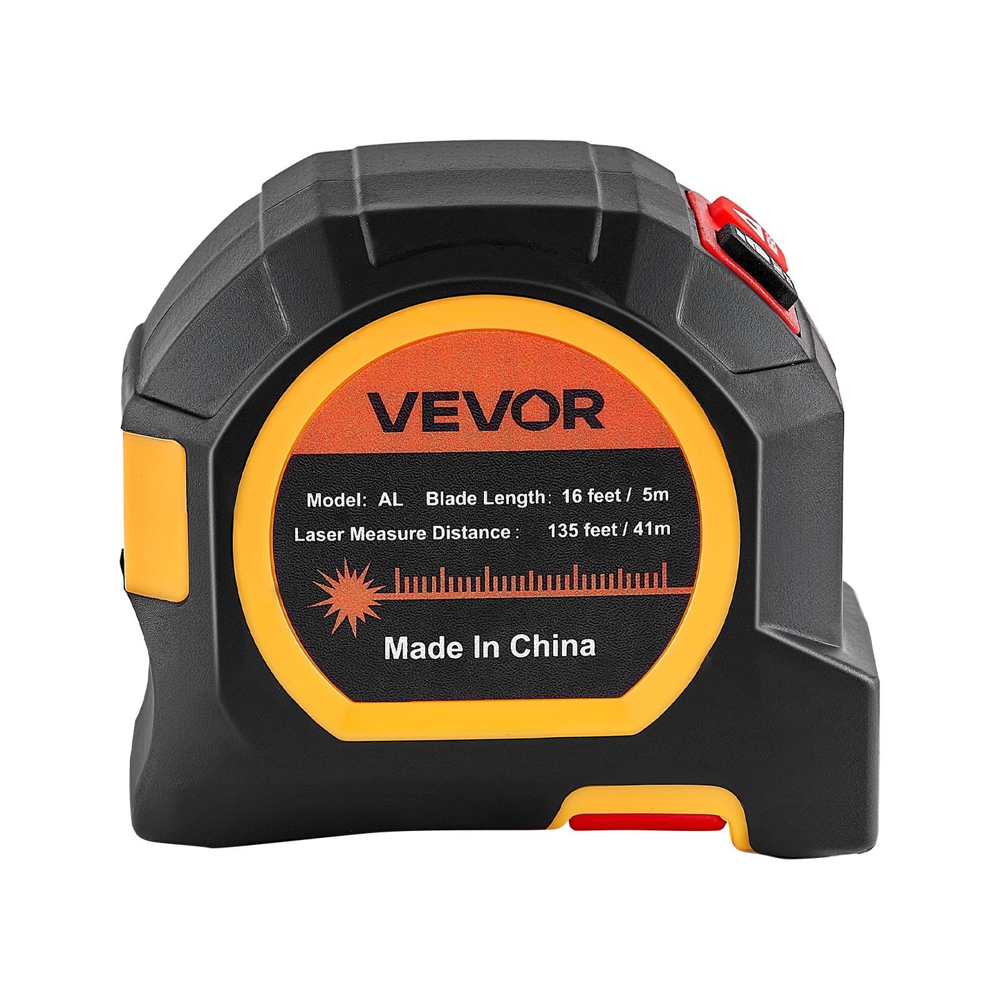 2-in-1 Laser Tape Measure with 135ft Rechargeable & 16ft Magnetic Tape
