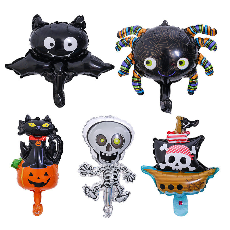 Halloween Mini Aluminum Balloons - Festive Party Decoration Set