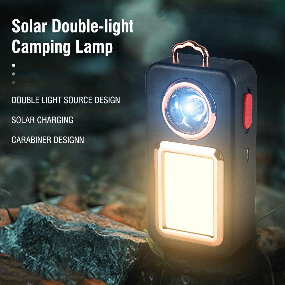 Solar Rechargeable Camping Lantern - Rose Gold, Dual Light Source